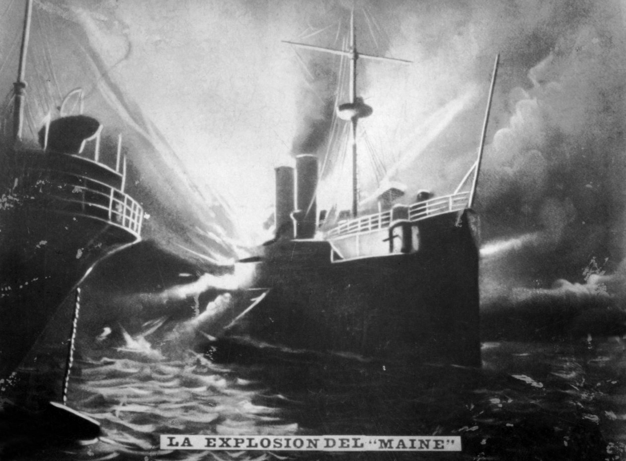 Explosão no SS Maine, 1898, c1910 de Unbekannt