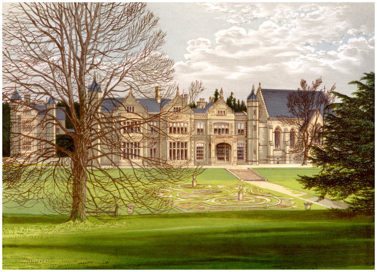 Exton House, Rutland, casa do conde de Gainsborough, c1880 de Unbekannt
