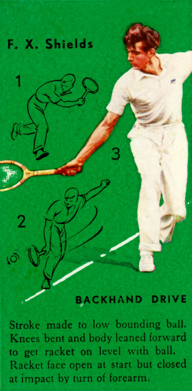 FX Shields - Backhand Drive, c1935. de Unbekannt