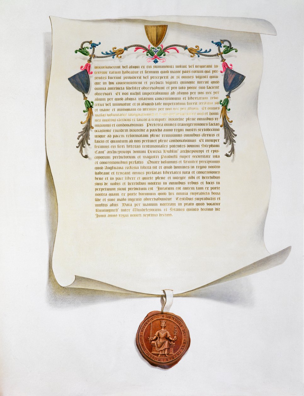 Edição fac-símile da Magna Carta, carta inglesa, 1215 1816 de Unbekannt