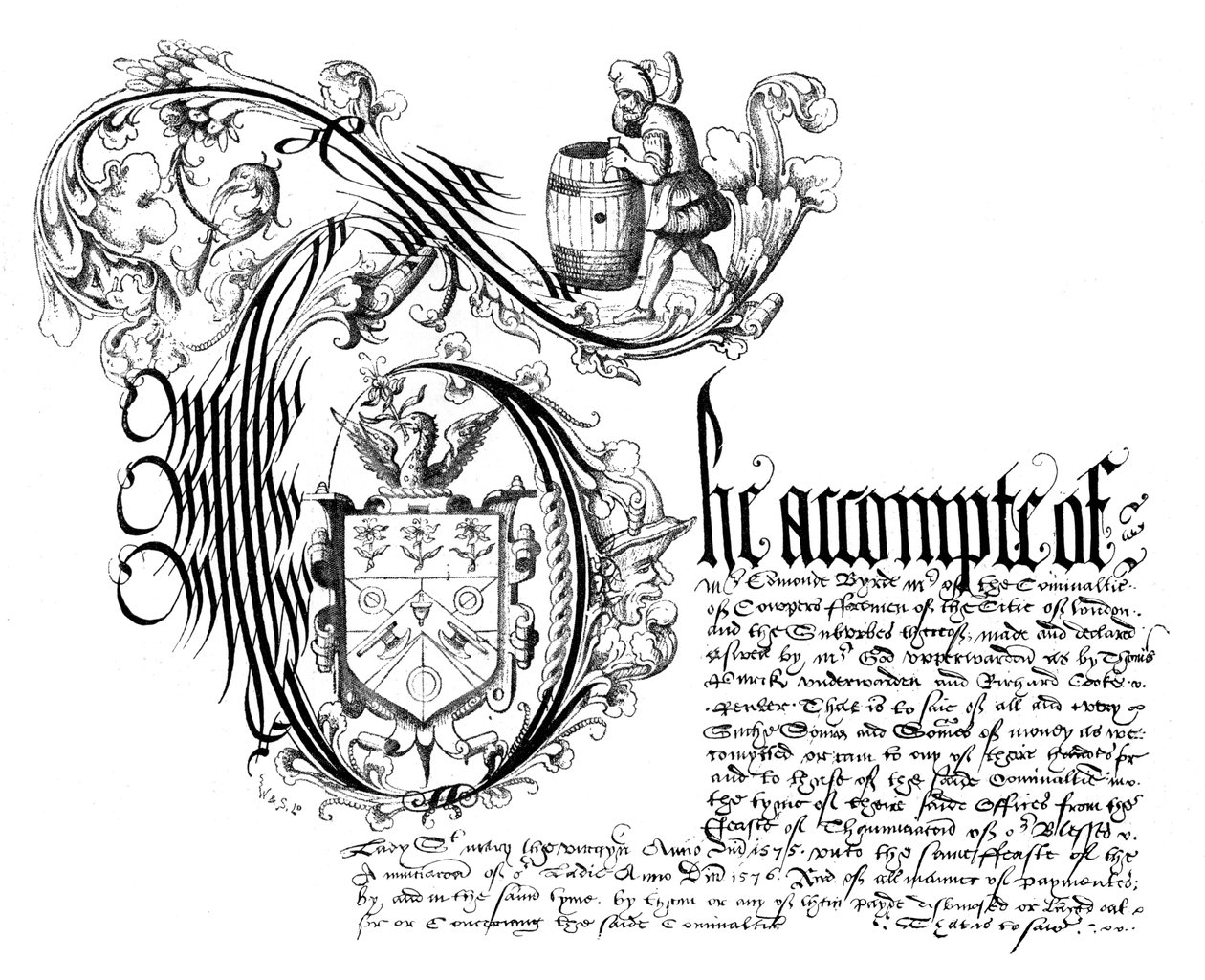 Fac-símile do livro de contas da Coopers Company, 1576, 1893 de Unbekannt