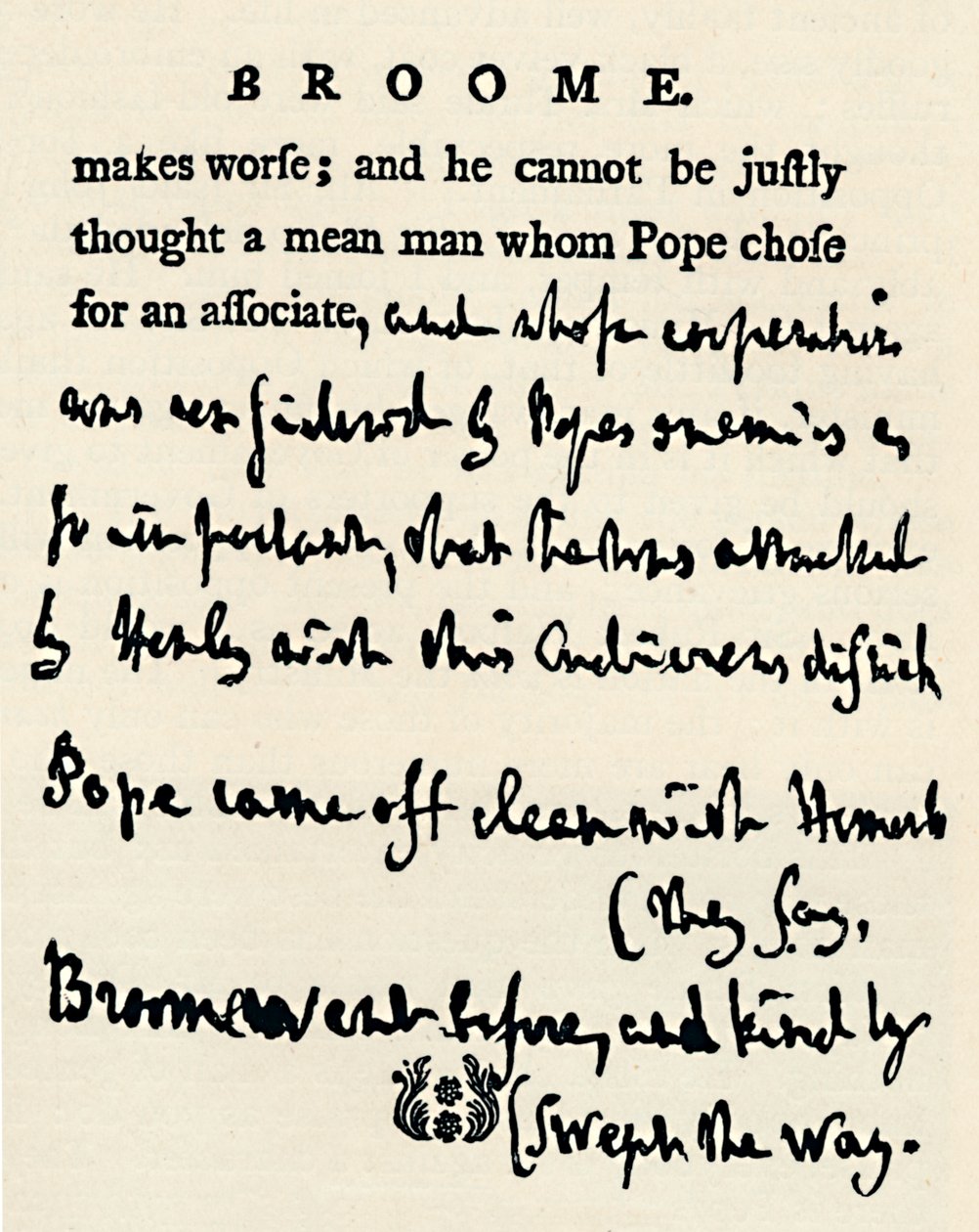 Fac-símile de uma prova corrigida por Johnson de suas vidas dos poetas, do original no For de Unbekannt