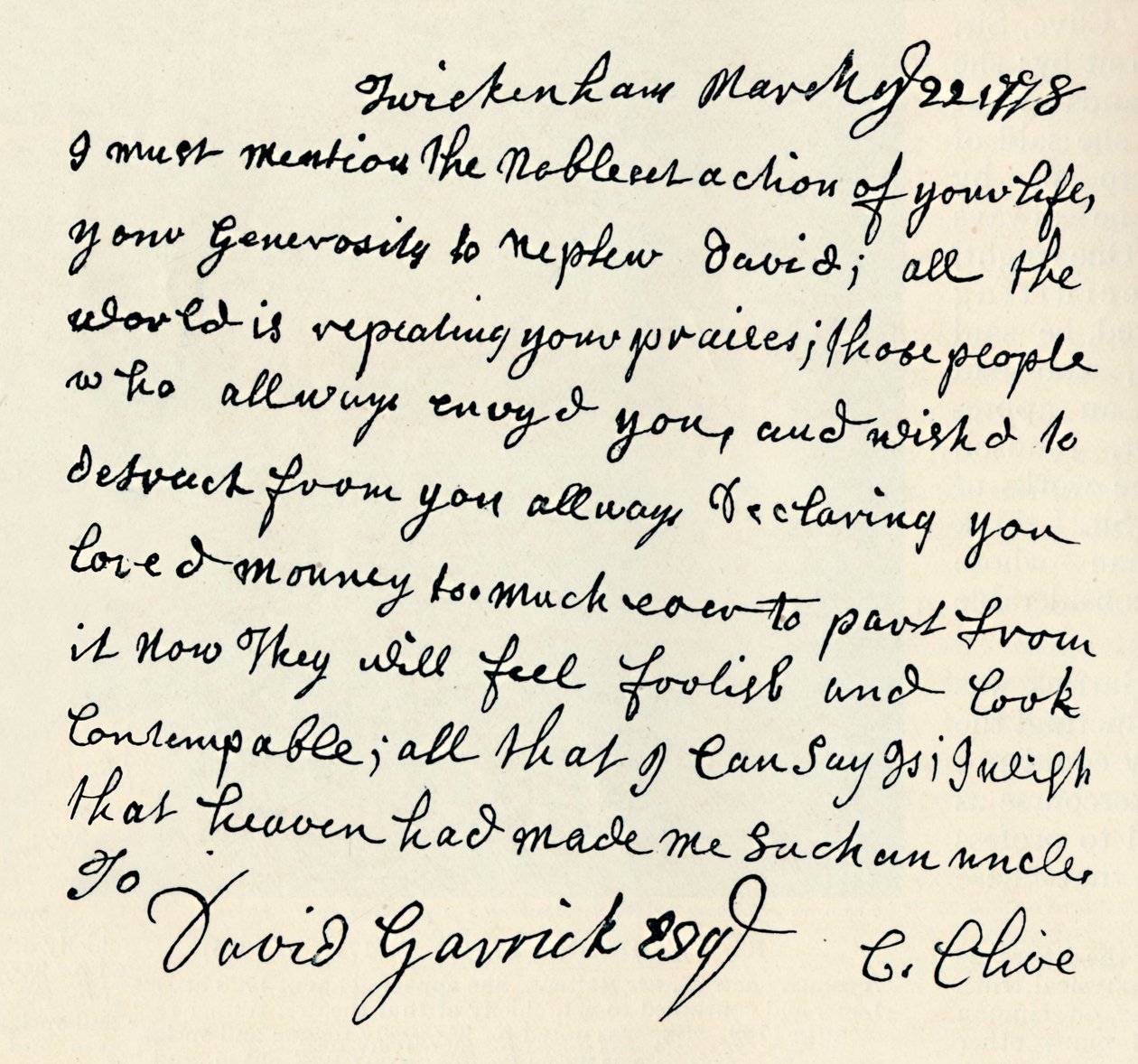 Fac-símile da carta de autógrafo de Kitty Clive, 1907 de Unbekannt