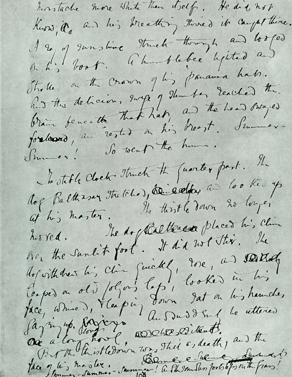 Página de fac-símile do MS para o verão indiano de um forsyte, por John Galsworthy, 1918, 1928. de Unbekannt