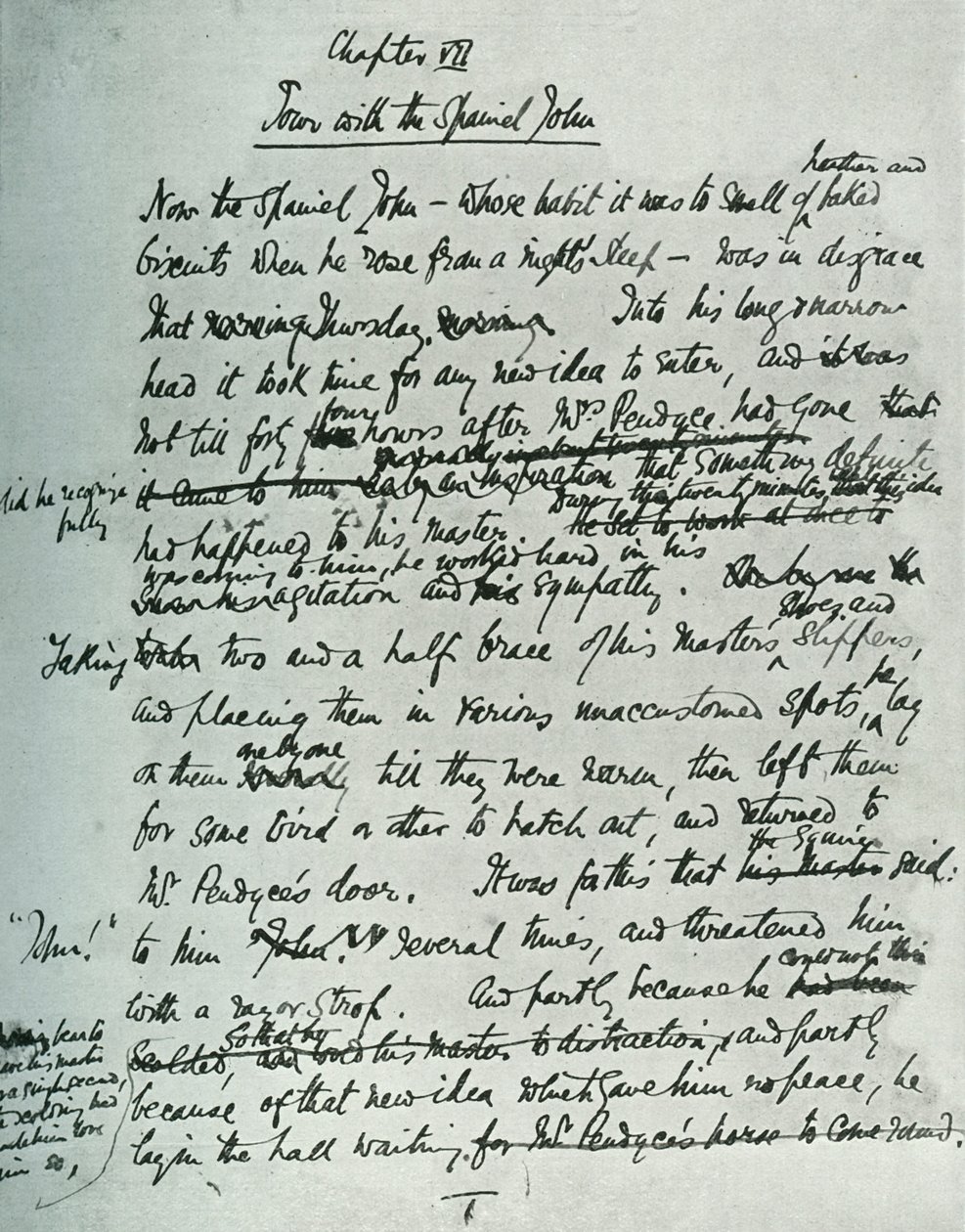 Página de fac-símile do MS para The Country House, por John Galsworthy, 1907, 1928. de Unbekannt
