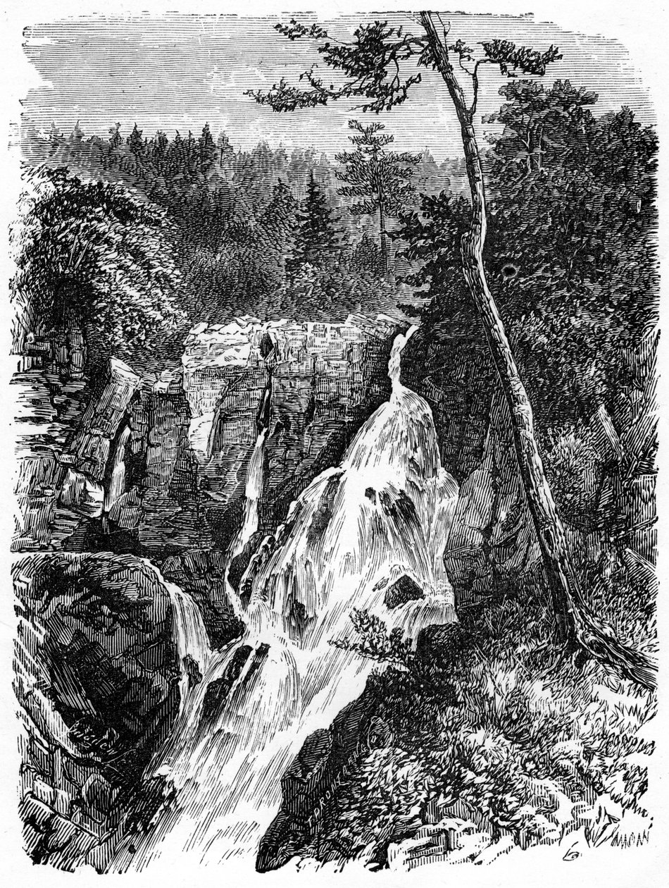 Cataratas de Sainte Anne, abaixo de Quebec, século XIX de Unbekannt