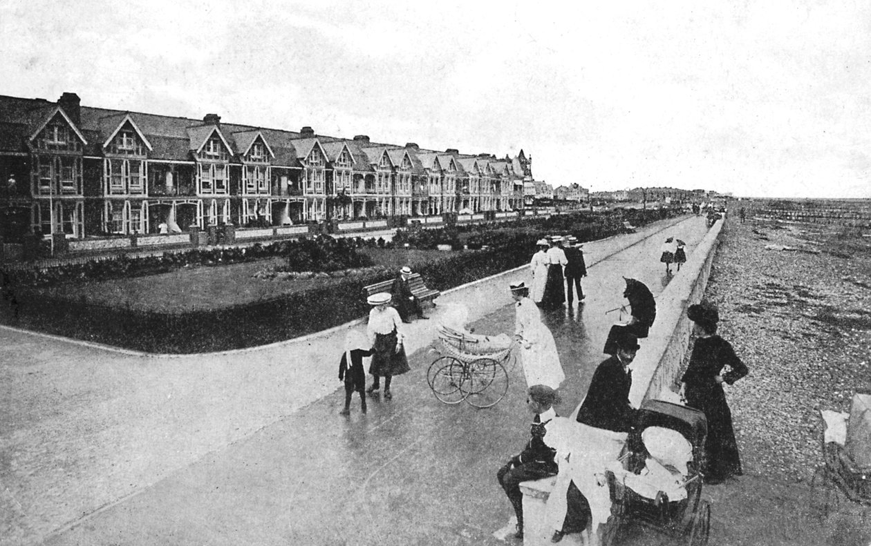 Famílias, andar, ligado, novo, parada, leste, Worthing, oeste, sussex, c1900s-c1920s de Unbekannt
