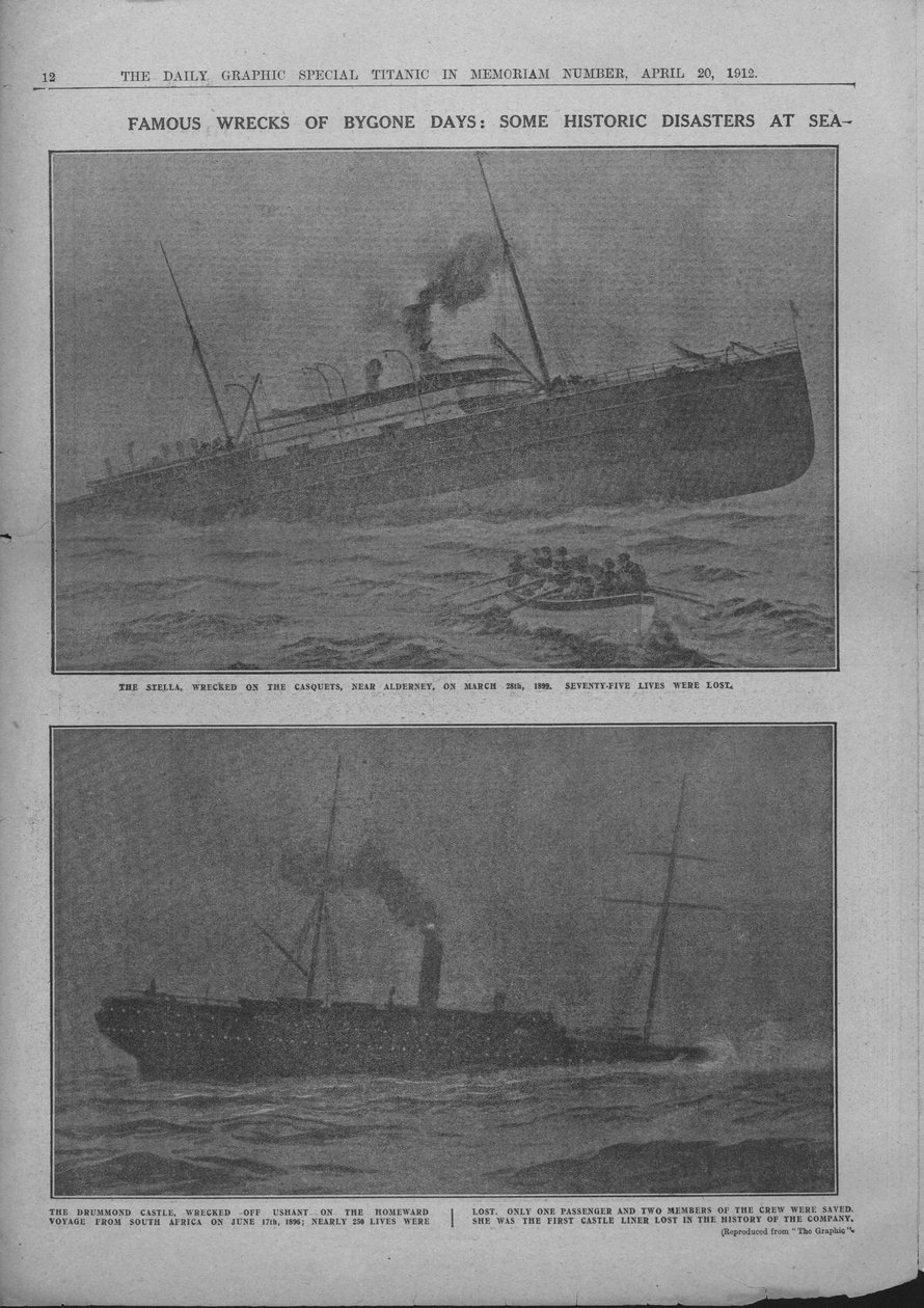 Famosos destroços de dias passados: alguns desastres históricos no mar, 20 de abril de 1912. de Unbekannt
