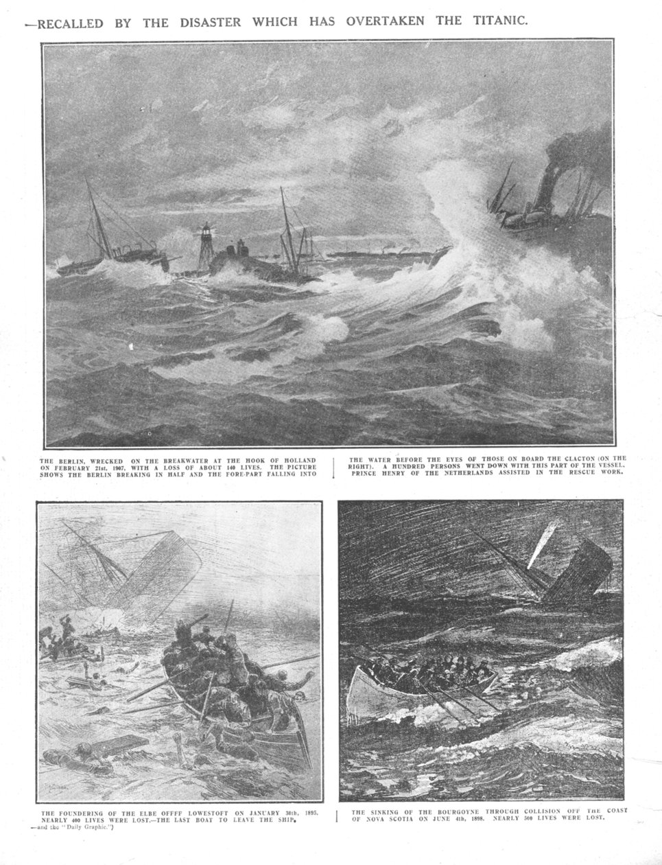 Famosos destroços de dias passados: alguns desastres históricos no mar, 20 de abril de 1912. de Unbekannt