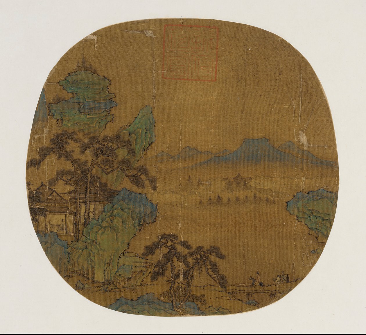 Leque montado como folha de álbum, dinastia Ming, 1368-1644. de Unbekannt