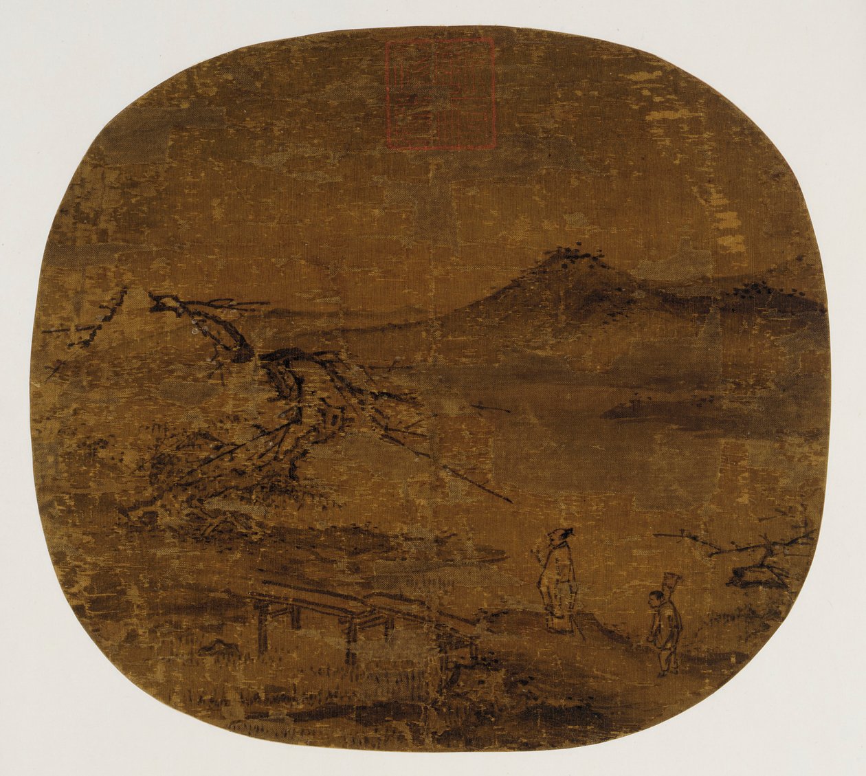 Leque montado como folha de álbum, dinastia Ming, 1368-1644. de Unbekannt