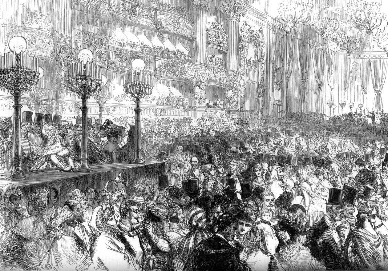 Baile à fantasia na nova Grand Opera House, Paris, para o benefício dos pobres, 1875 de Unbekannt