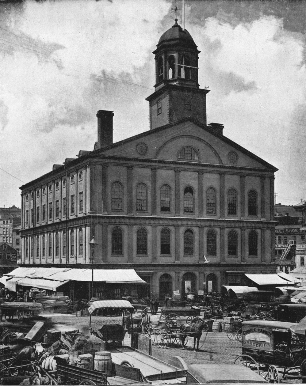 Faneuil Hall, Boston, EUA, c1900. de Unbekannt