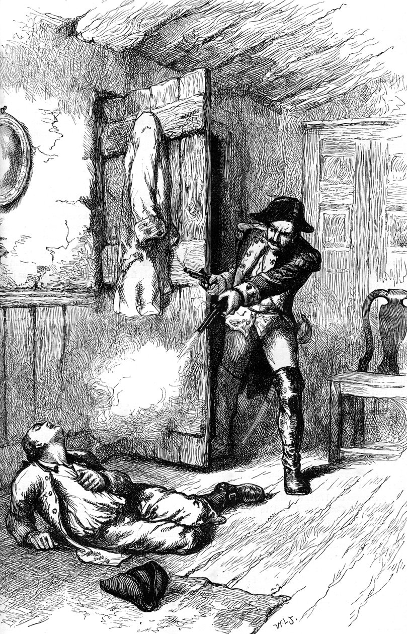 Atrocidade de Fannins: assassinato de um plantador americano, c no final do século XVIII c1880 de Unbekannt