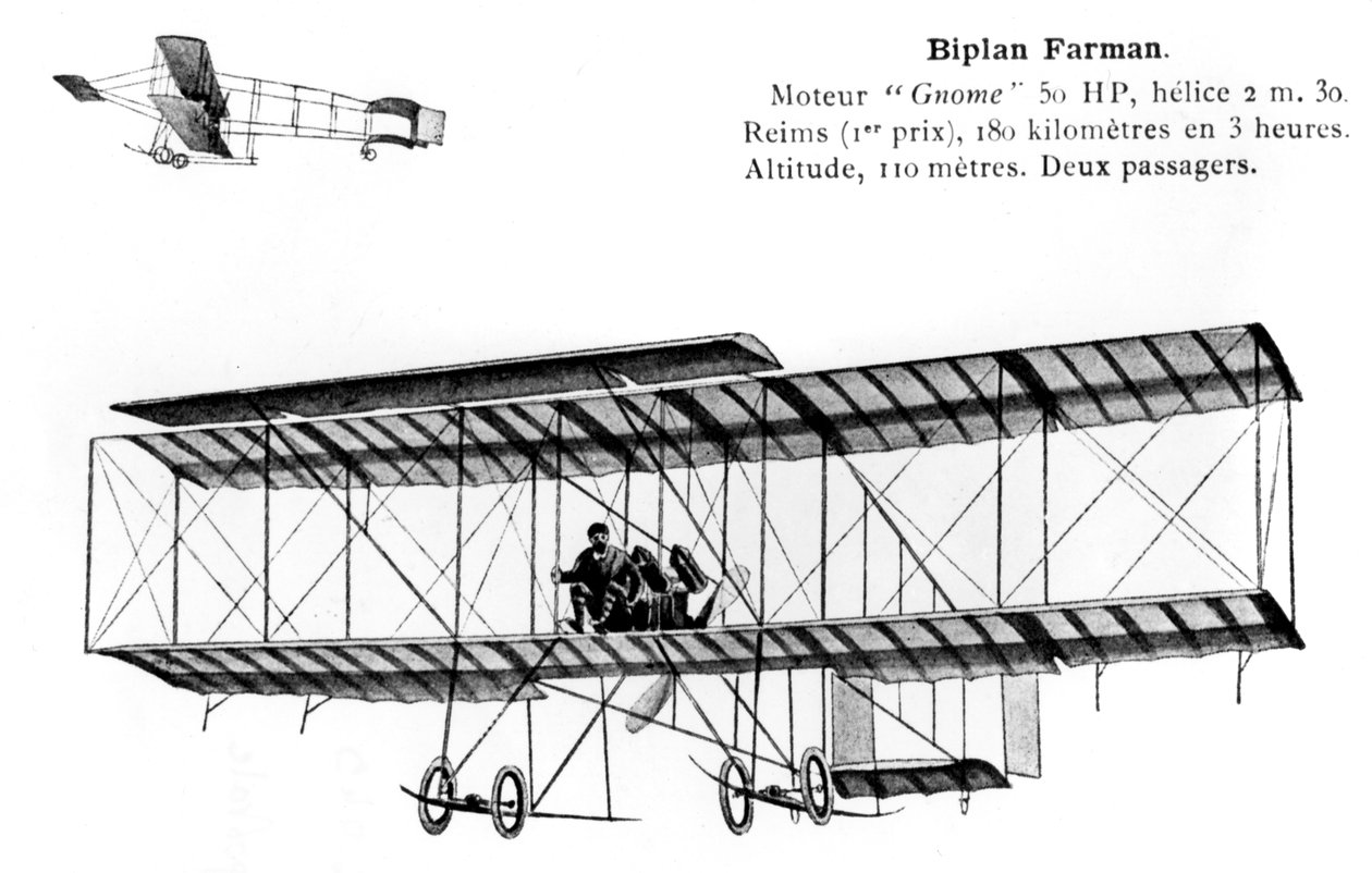 Biplano de Farman, século 20 de Unbekannt