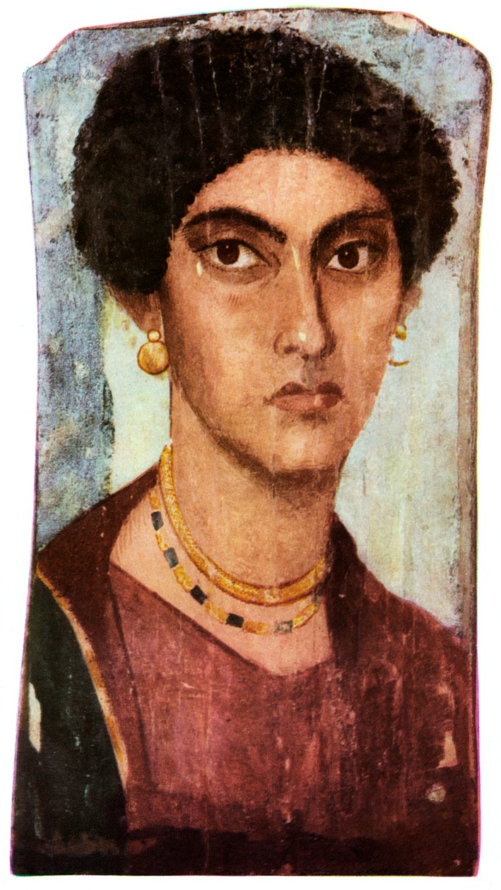 Retrato de Fayum, egípcio antigo, período romano, c200 AD 1956. de Unbekannt