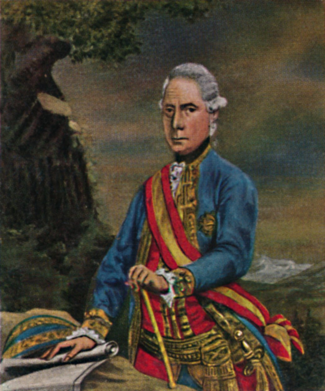 Marechal-de-campo Laudon 1717-1790. - Pintura de Steiner, 1934. de Unbekannt