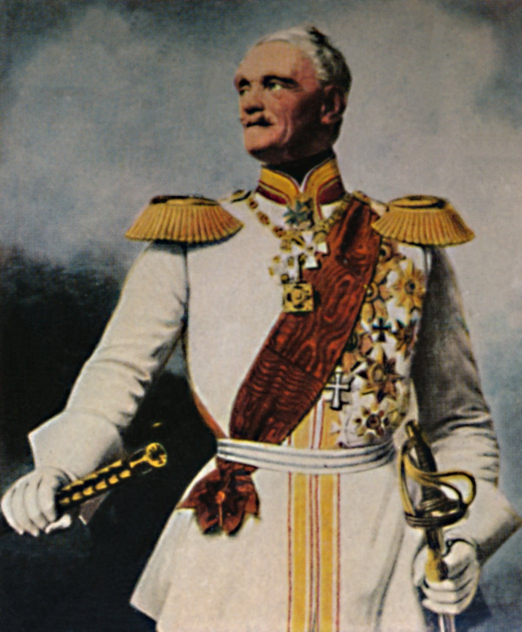 Marechal de campo Wrangel 1784-1877. - Pintura de Pe. Krüger, 1934. de Unbekannt