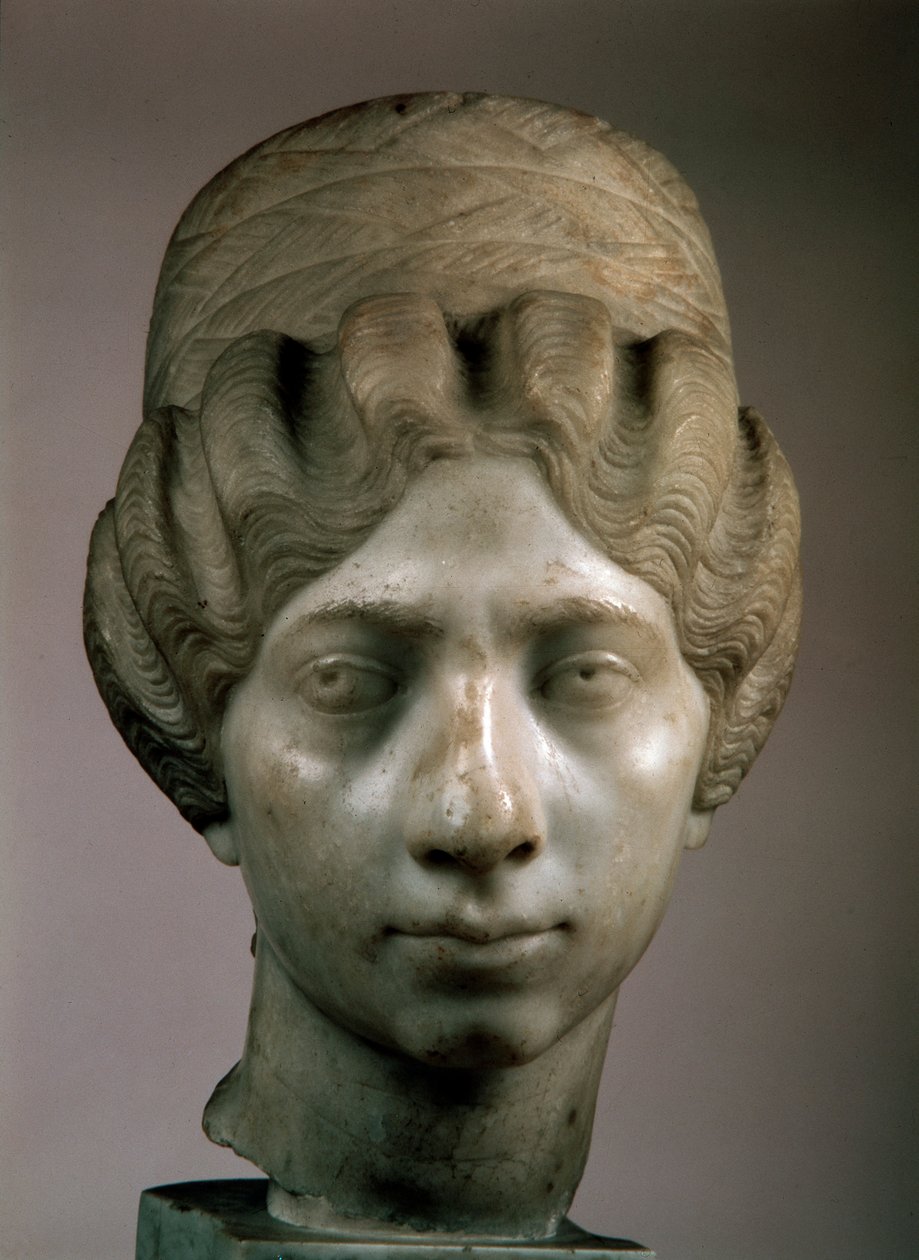 Cabeça de retrato feminino A mulher síria, 160-170 de Unbekannt
