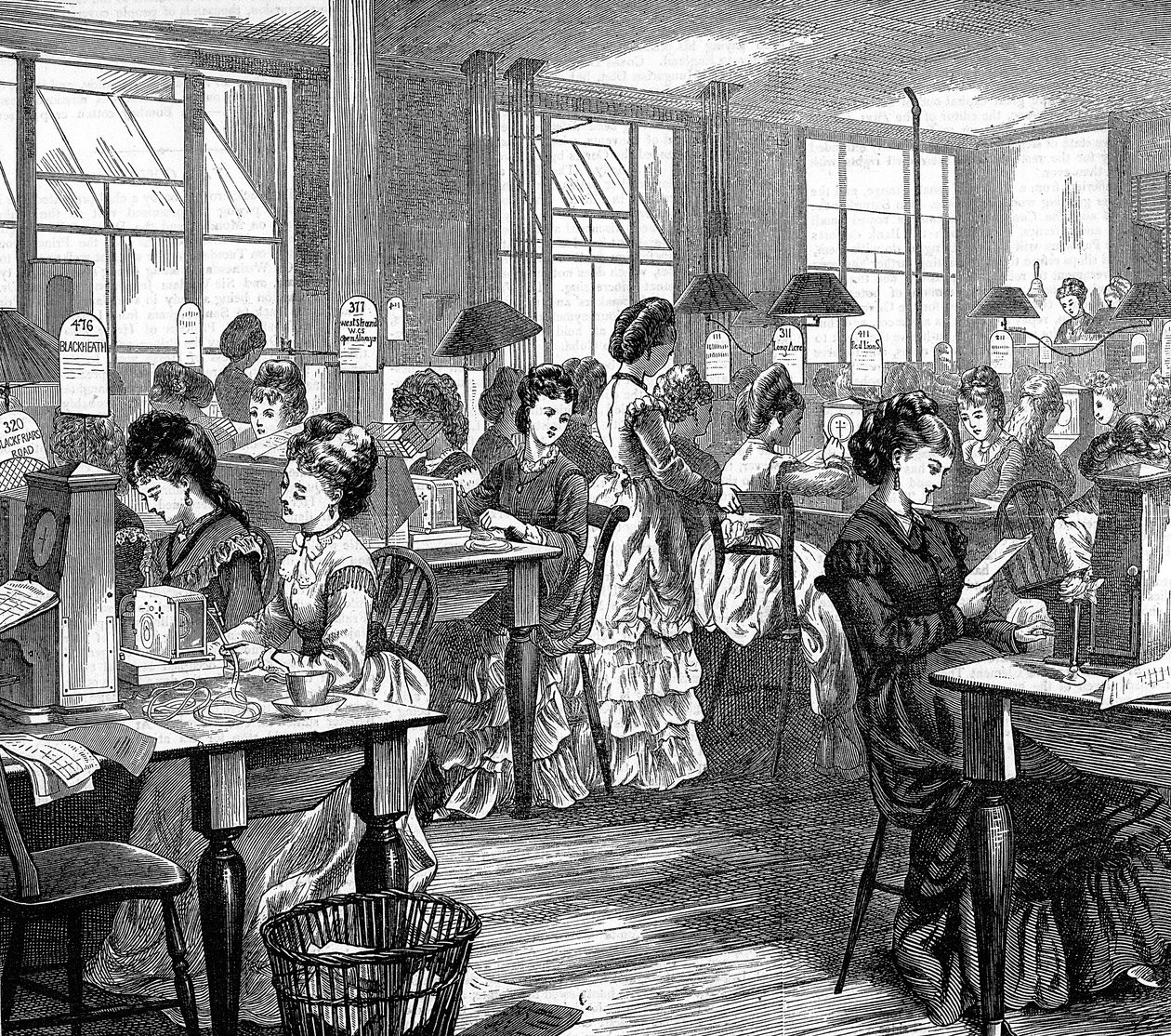 Trabalhadores de telégrafo, 1871 de Unbekannt