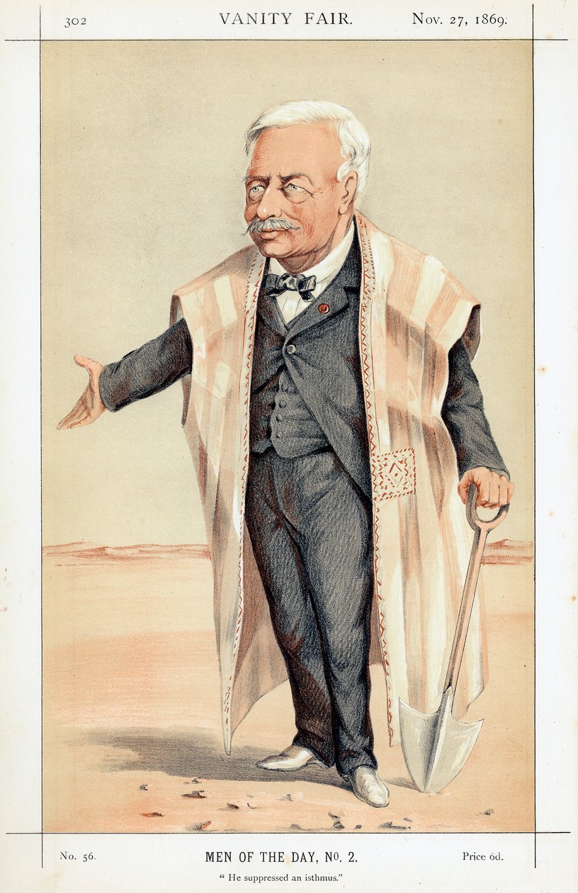 Ferdinand de Lesseps, diplomata e empresário francês, 1869 de Unbekannt
