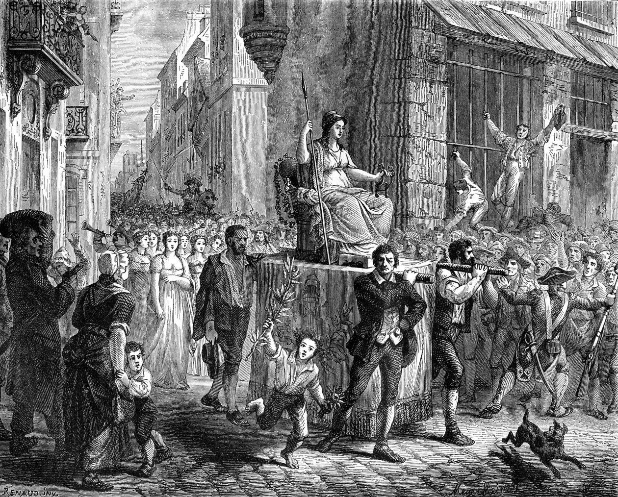 Festival da Razão, Paris, 1793 1882-1884 de Unbekannt