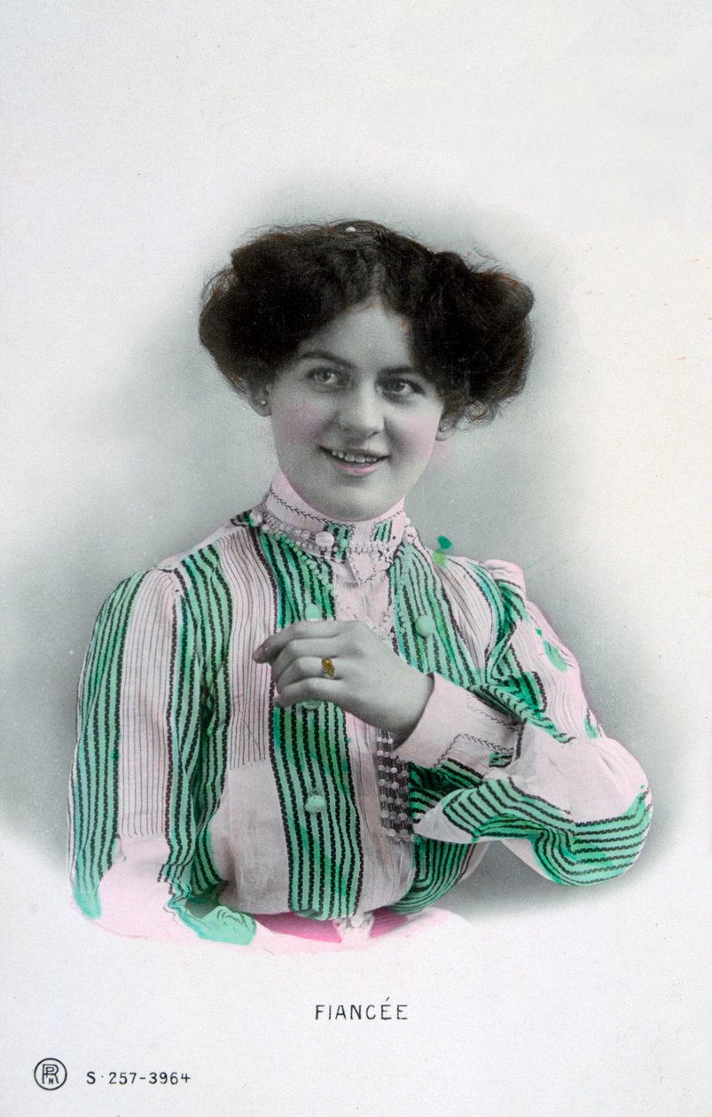 Noivo, cartão francês do vintage, c1900 de Unbekannt