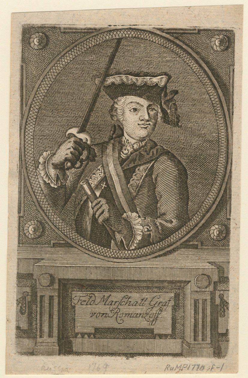 Contagem do Marechal-de-campo, Pyotr Alexandrovich Rumyantsev-Zadunaisky, 1770 de Unbekannt