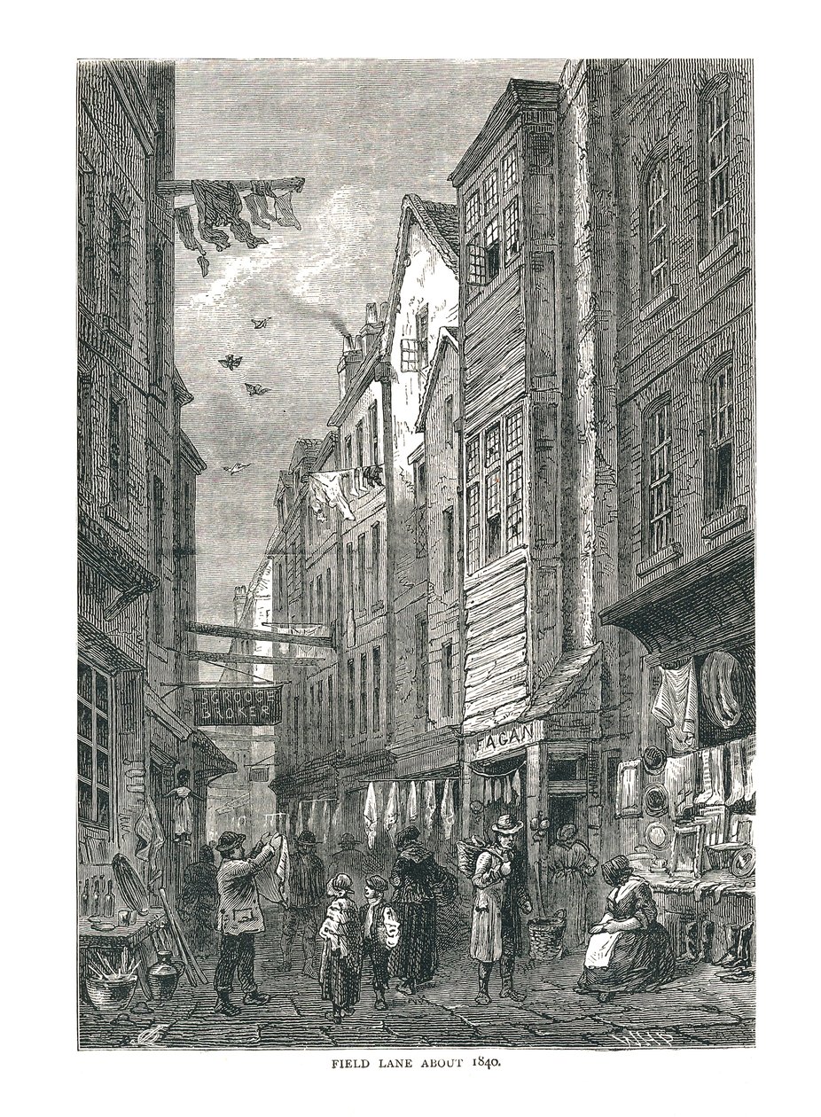 Field Lane por volta de 1840 de Unbekannt