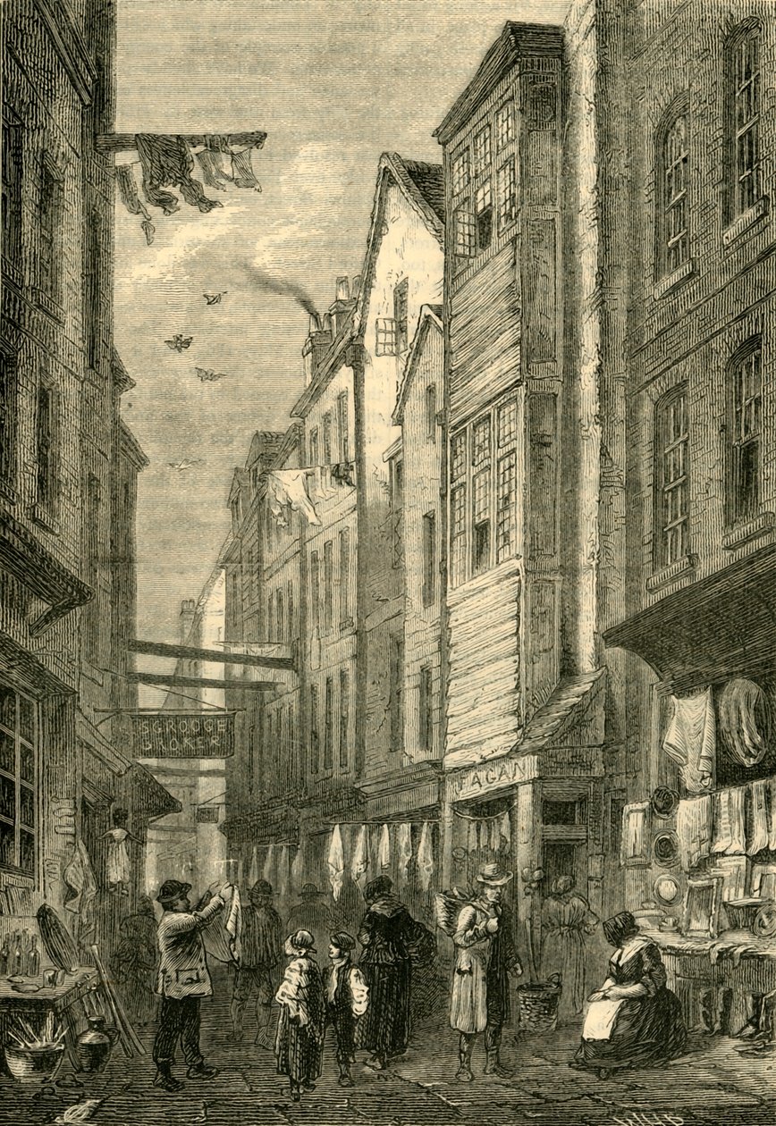 Field Lane por volta de 1840, c1872. de Unbekannt