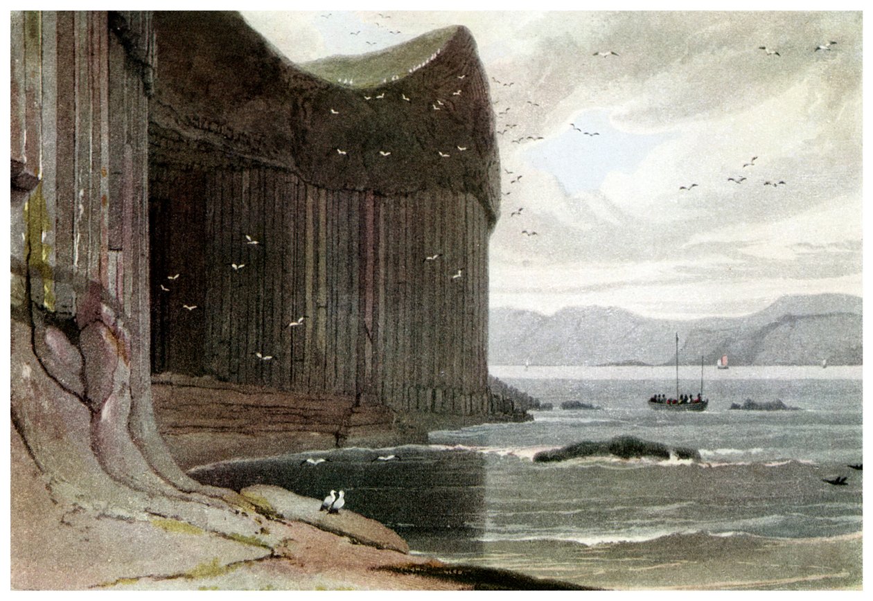 Fingals Cave, Staffa, Hébridas Exteriores, Escócia. 1814 1956 de Unbekannt