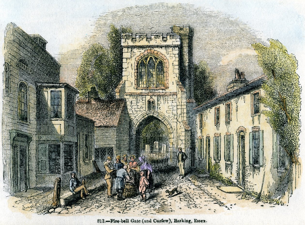 Portão do sino de fogo e toque de recolher, Barking, Essex, 1845 de Unbekannt