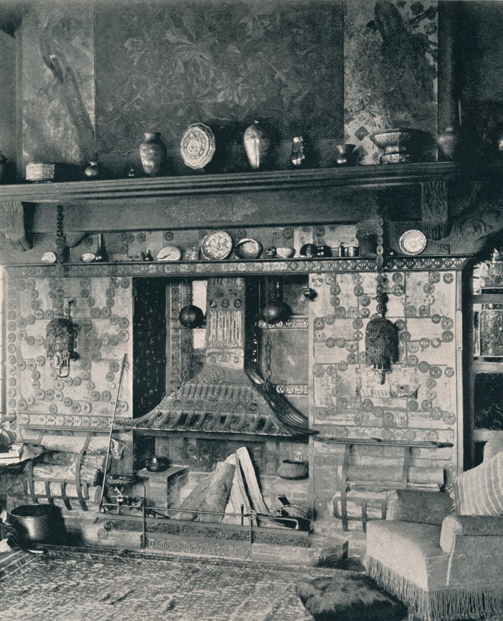 Lareira na biblioteca do Sr. Louis C. Tiffany, 1897 de Unbekannt