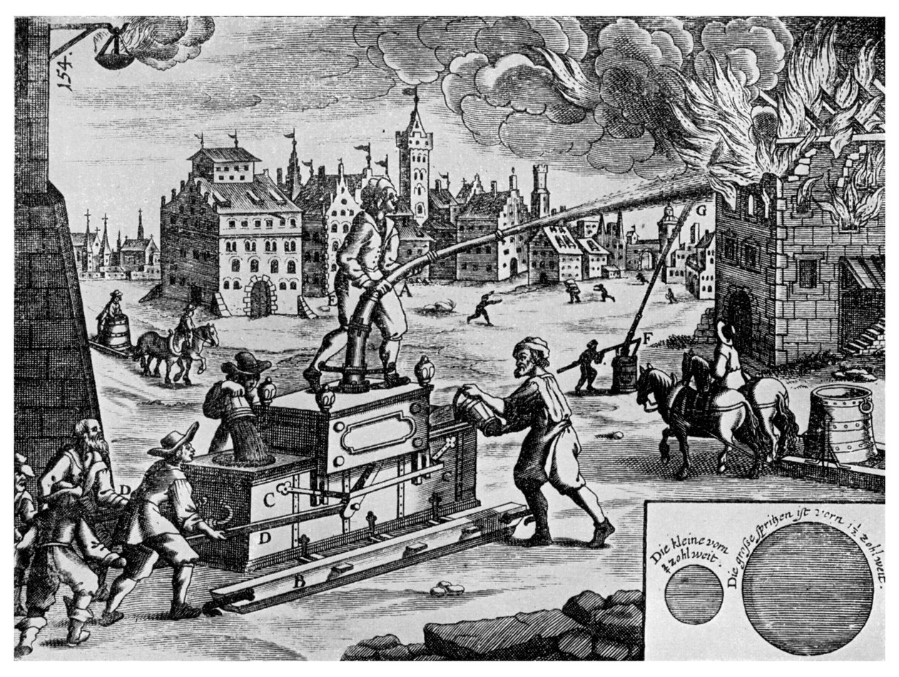 Carro de bombeiros em um trenó, 1662 1956 de Unbekannt