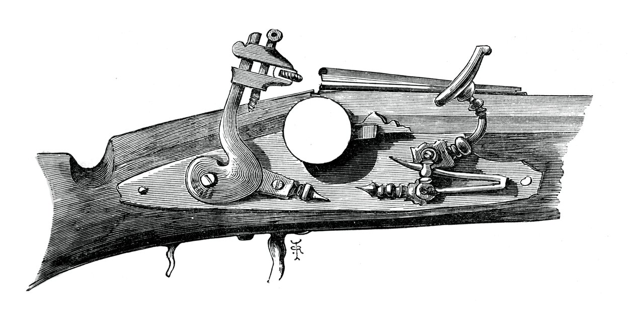 Firelock ou snaphance de Haddon Hall, Derbyshire, c1620, c1880 de Unbekannt