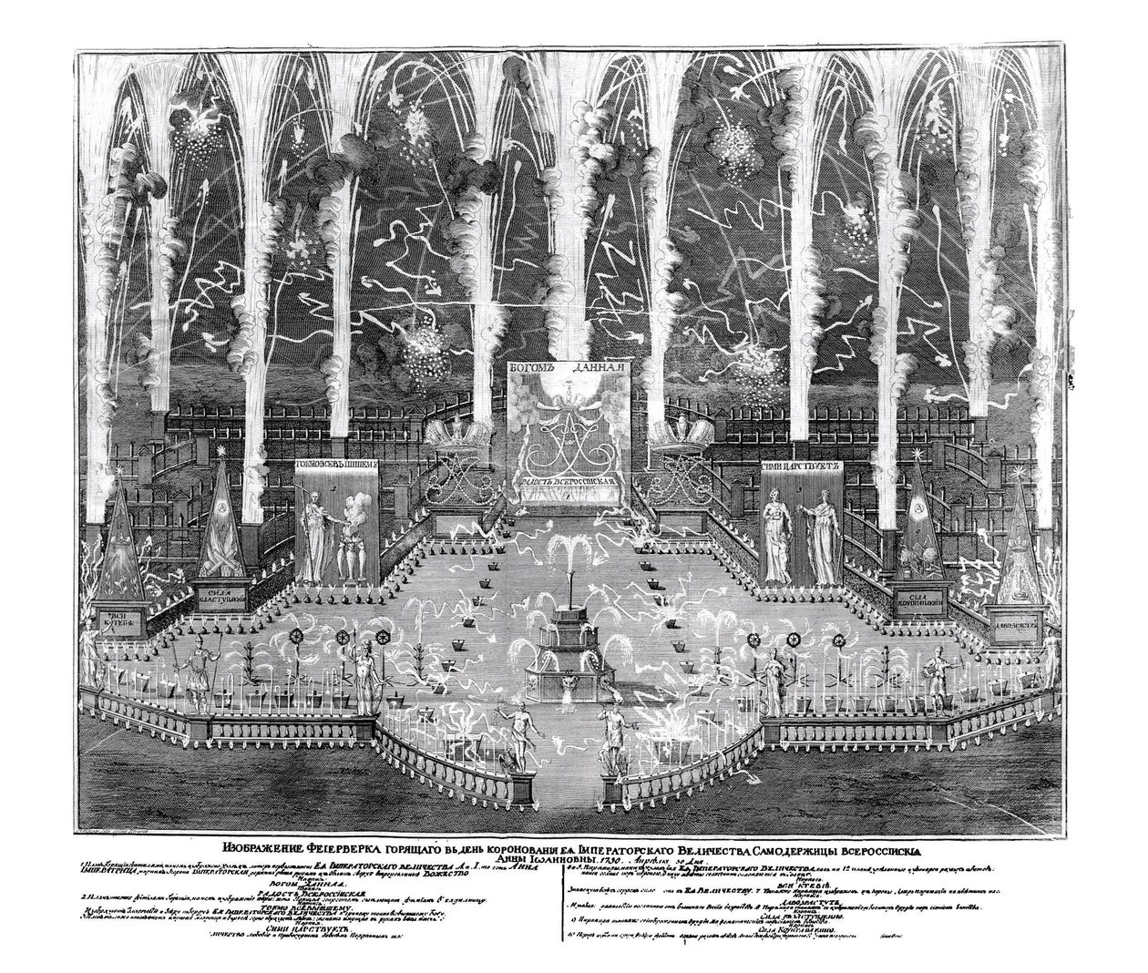 Fogos de artifício por ocasião da coroação de Anna Ioannovna em 30 de abril de 1730, 1730 de Unbekannt