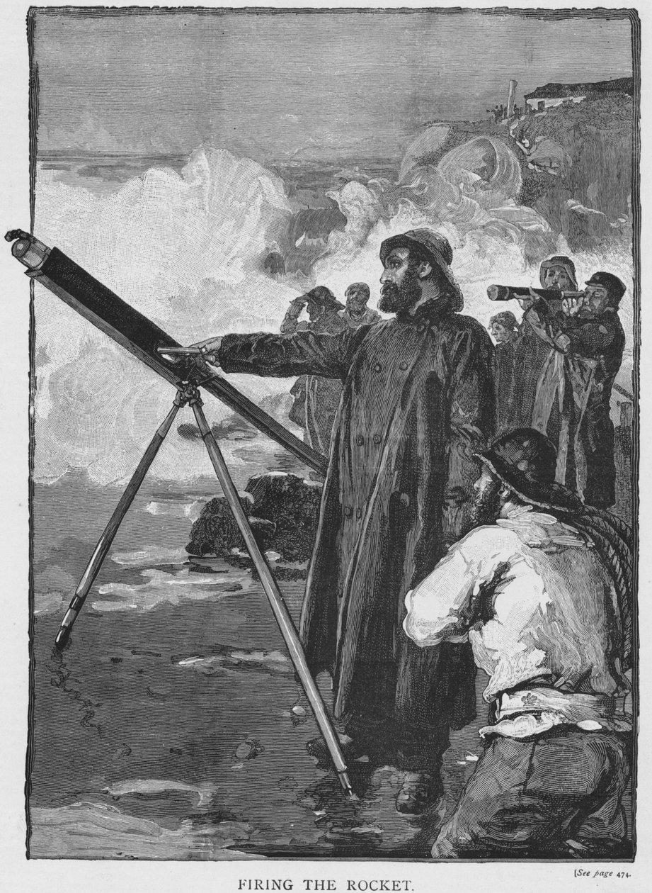 Disparando o foguete, c1880 de Unbekannt