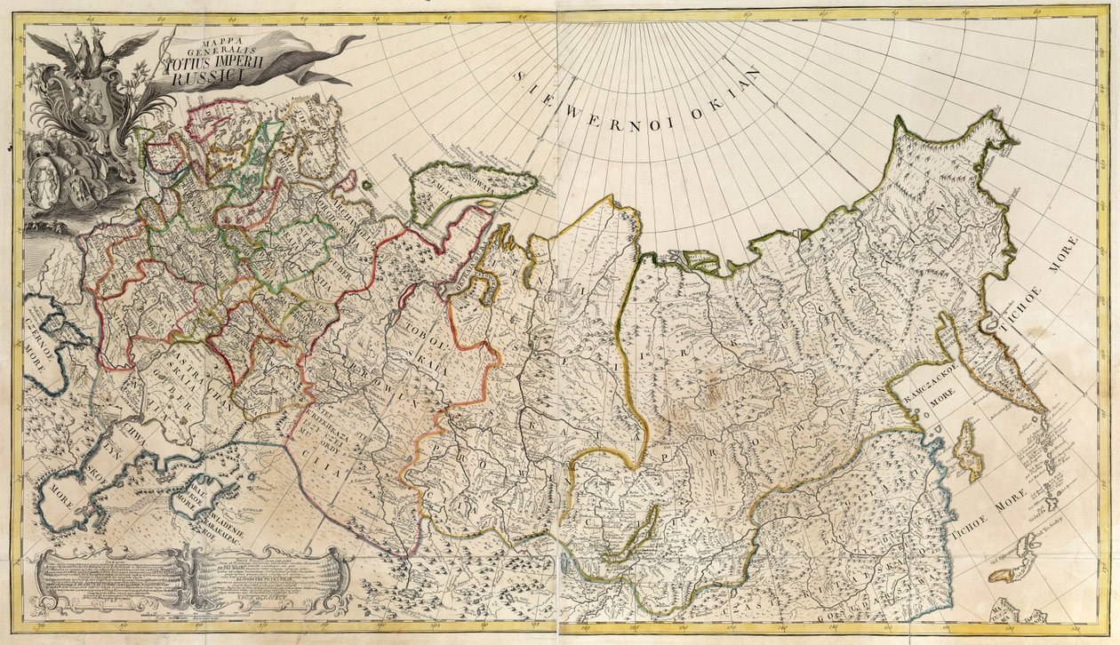Primeiro Mapa Geral do Império Russo, 1745 de Unbekannt