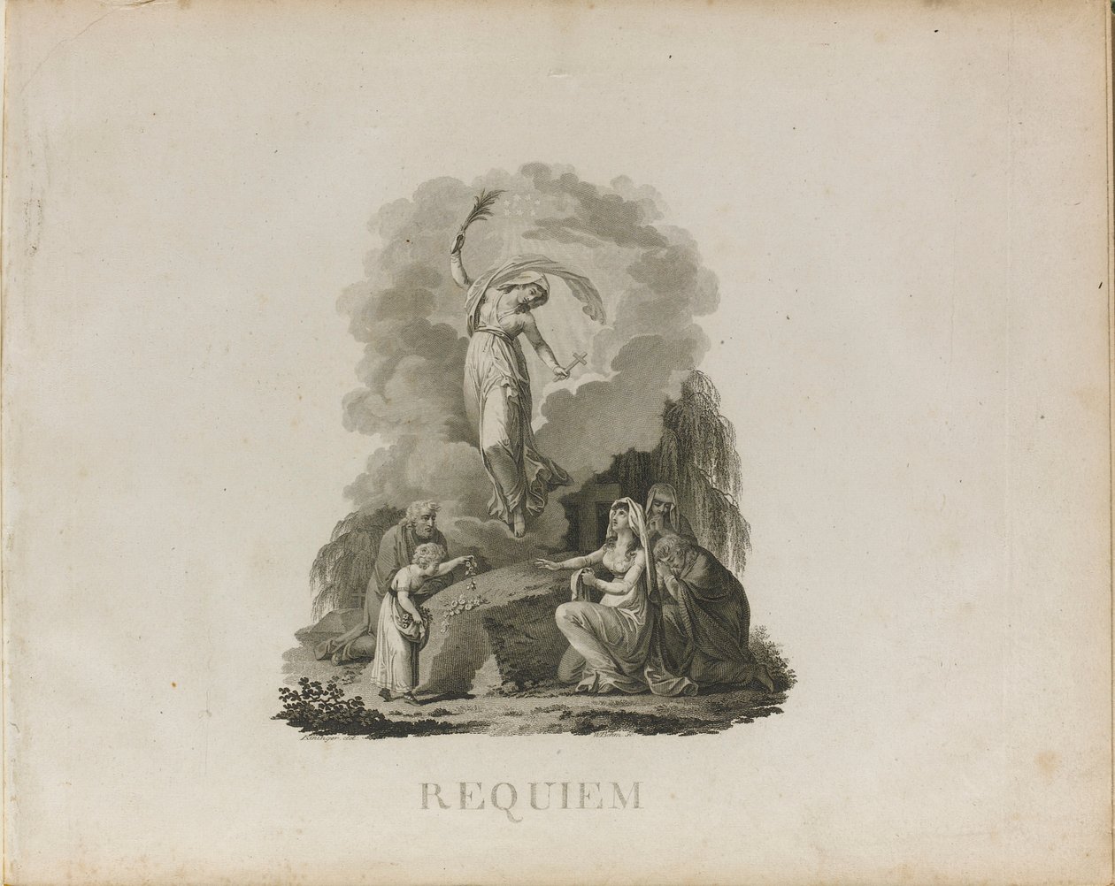 Primeira edição do Requiem em ré menor, K. 626 por Wolfgang Amadeus Mozart, c. 1800. de Unbekannt