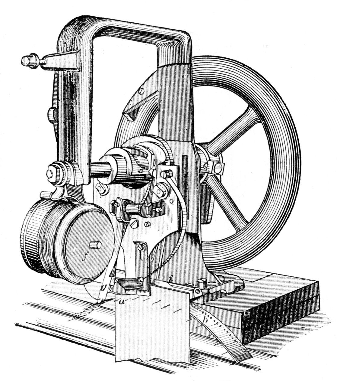 Primeira máquina de costura de ponto fixo, inventada por Elias Howe, século c19 de Unbekannt