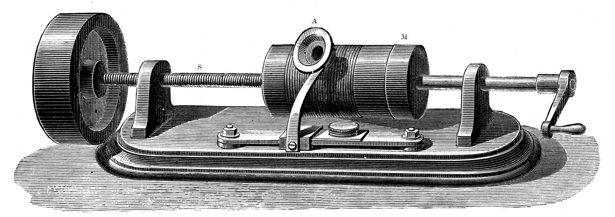 Primeiro modelo do fonógrafo Edison c1877 c1880. de Unbekannt