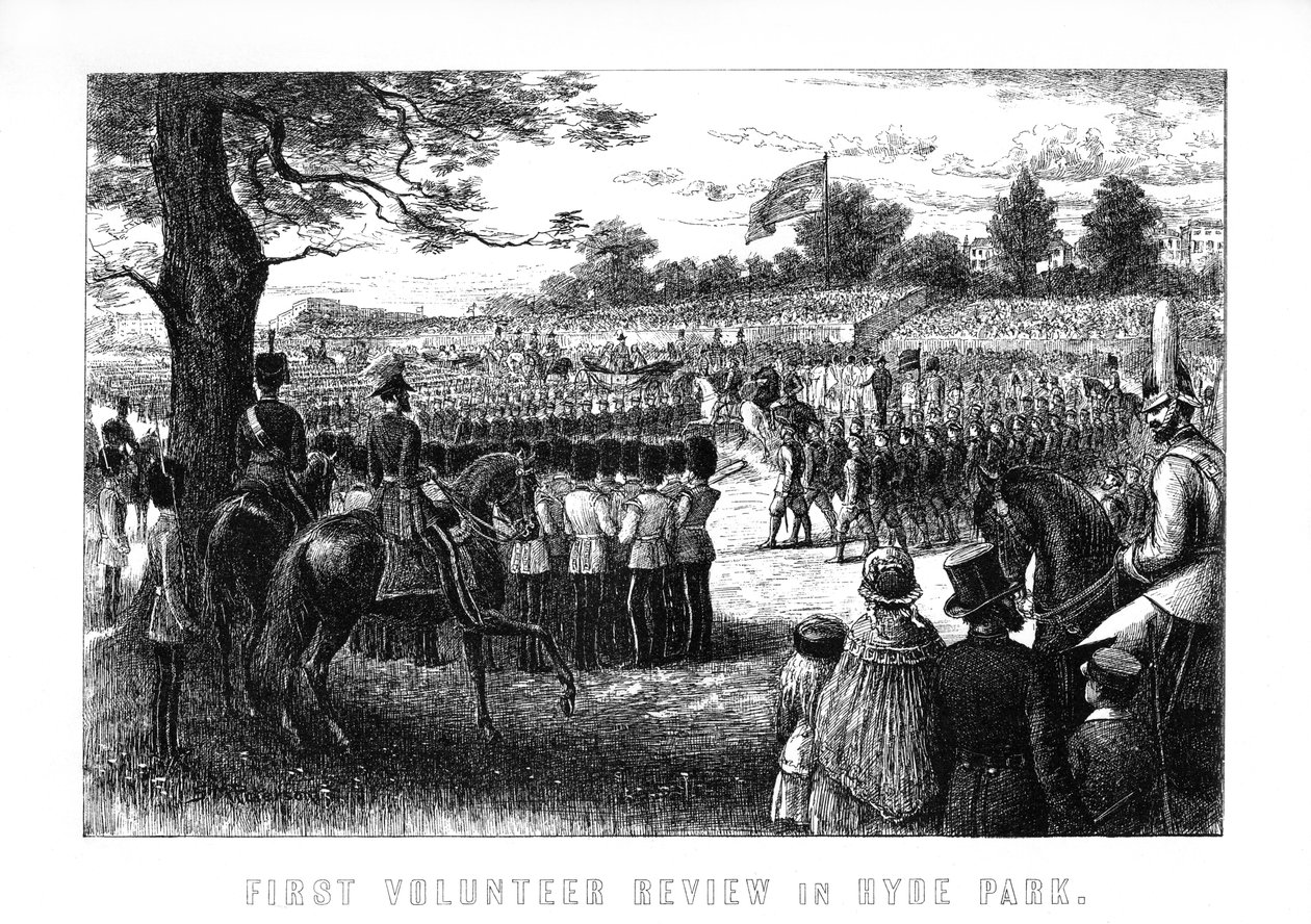 Primeira revisão voluntária em Hyde Park, Londres, 1899 de Unbekannt