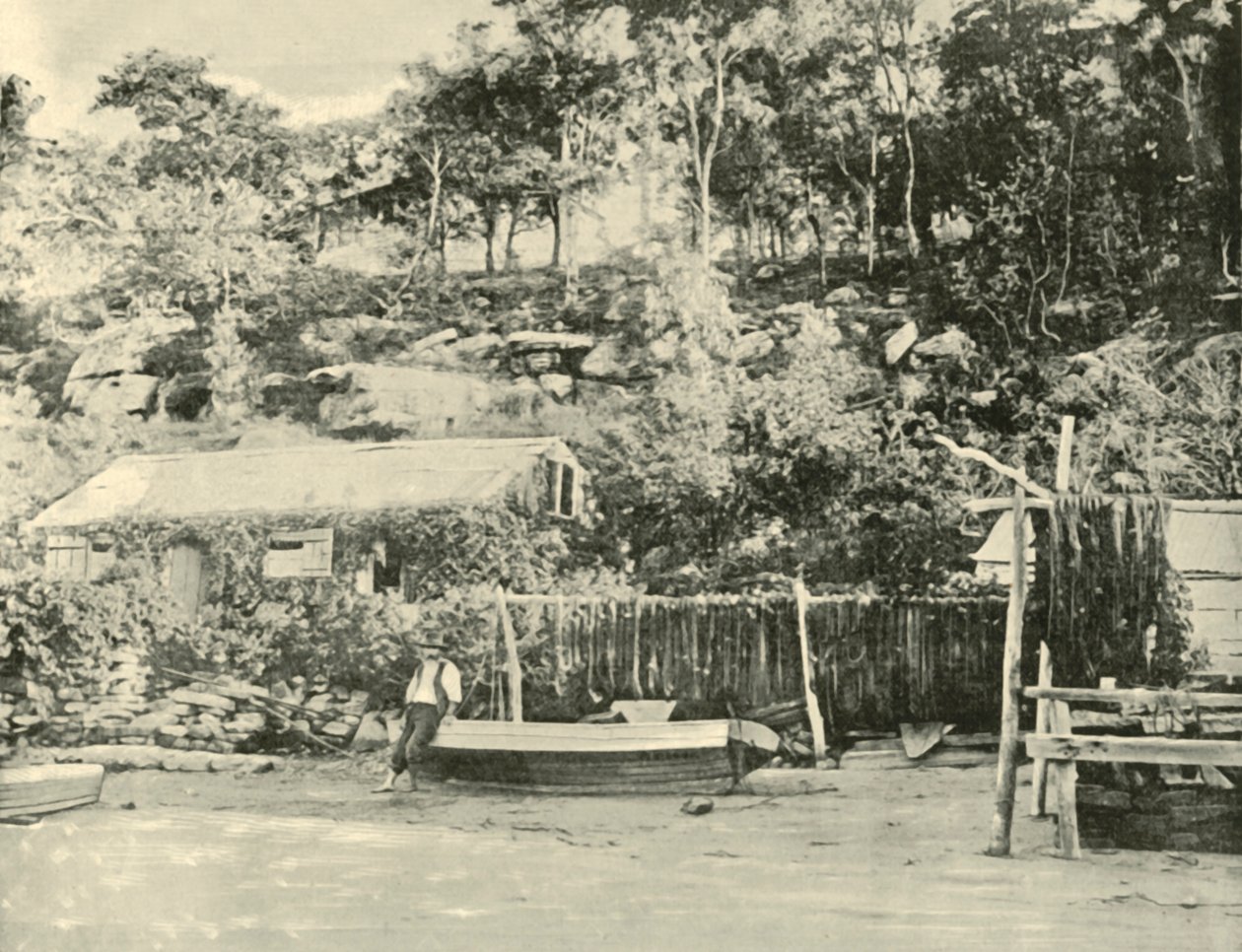 Fishermans Hut, Como., 1901.  de Unbekannt