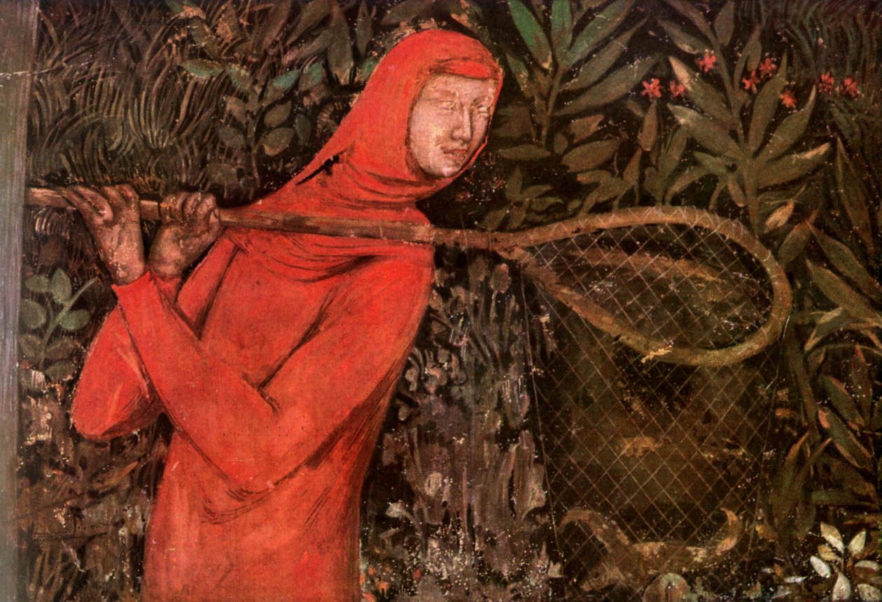 Pesca, fragmento de um afresco, século XIV 1909 de Unbekannt