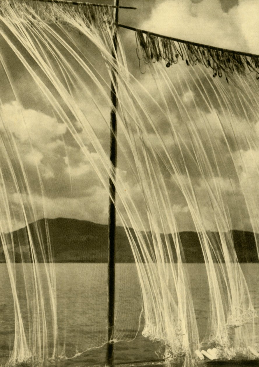 Redes de pesca, Attersee, Alta Áustria, c1935. de Unbekannt