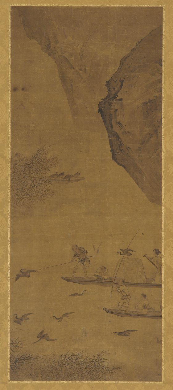 Pesca com cormorões, dinastia Qing, século XVII. de Unbekannt
