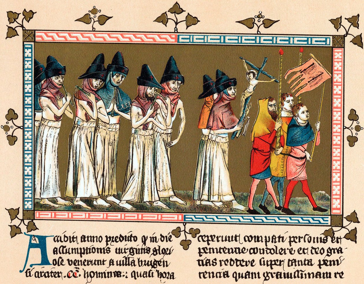 Flagelantes na cidade holandesa de Tournai Doornik, 1349 de Unbekannt