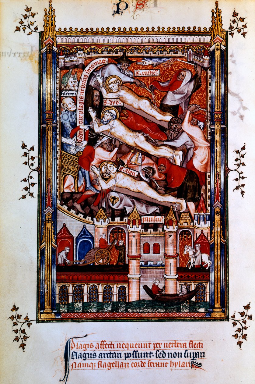 Flagelação de São Denis, São Rústico e São Eleutério, 1317 de Unbekannt
