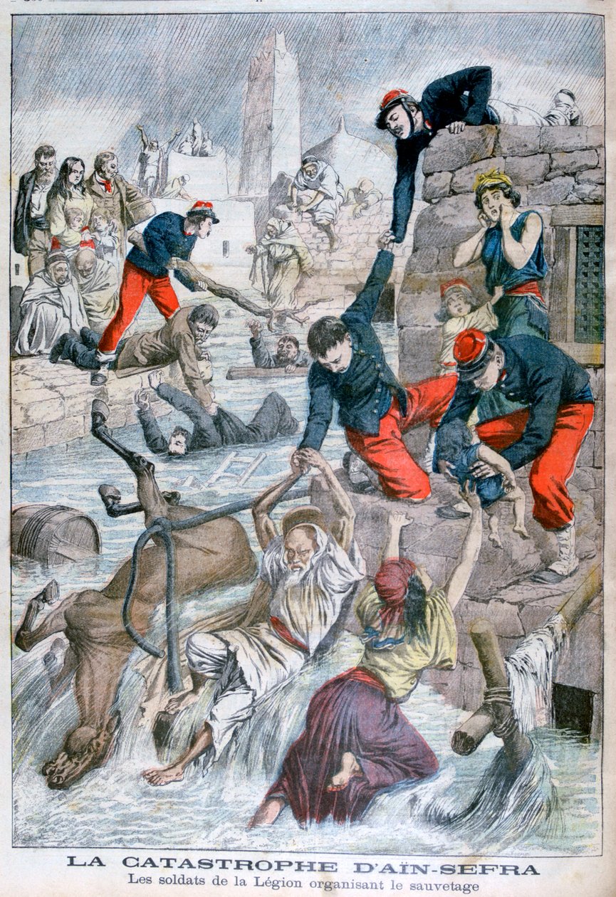 Inundação repentina em Ain Sefra, Argélia, 1904 de Unbekannt
