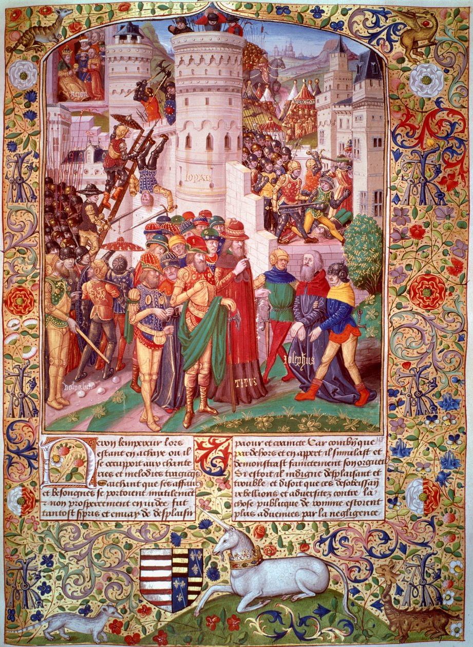 Flavius Josephus levado diante de Titus, no cerco de Jerusalém, 70 de Unbekannt